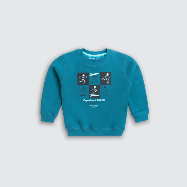 Baby Boys Printed Sweatshirt - Team Blue