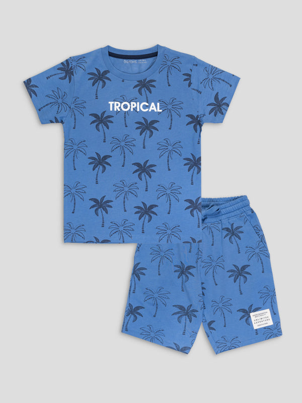 Baby Co-Ord Set  - Linear Blue