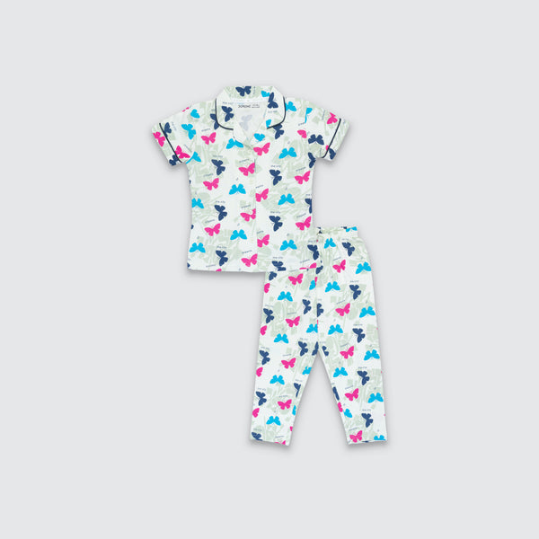 Girls Pyjama Set -  Cameo Green