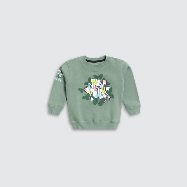 Girl's Fleece Sweatshirt  - Tour Green