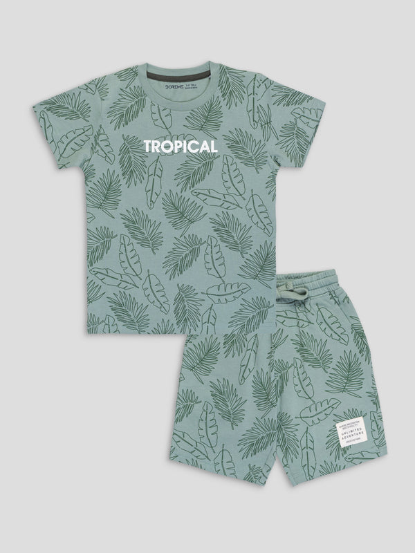 Baby Co-Ord Set  - Linear Green