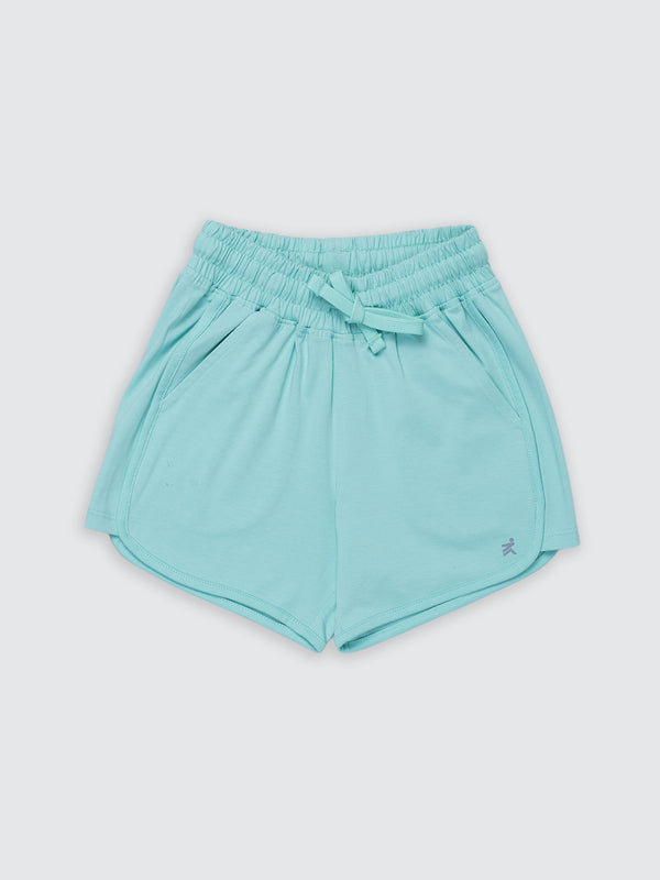 Baby Girl's Solid Shorts - Matcha Green