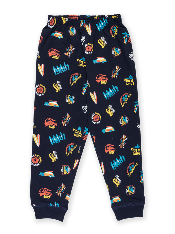 Boy's Essential All Over Print Joggers - Space Navy