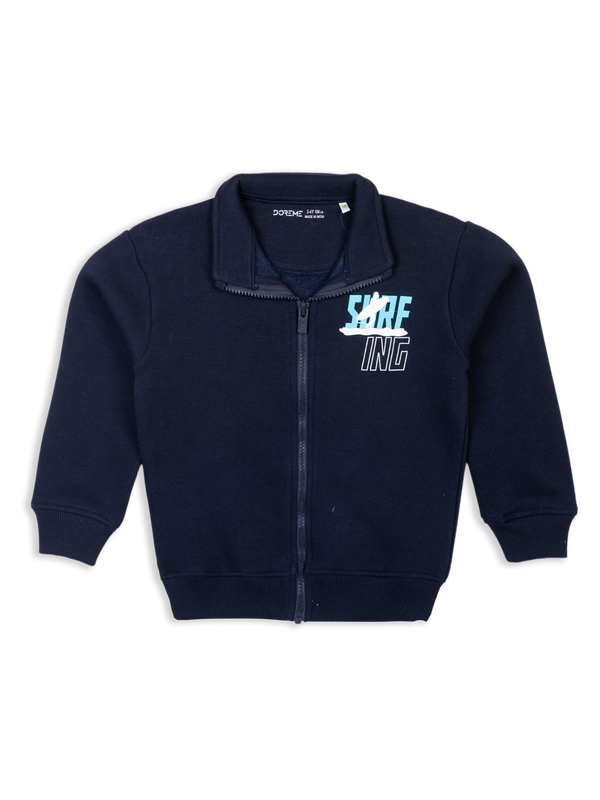 Baby Boys Zipper Sweatshirt - Madrid Navy