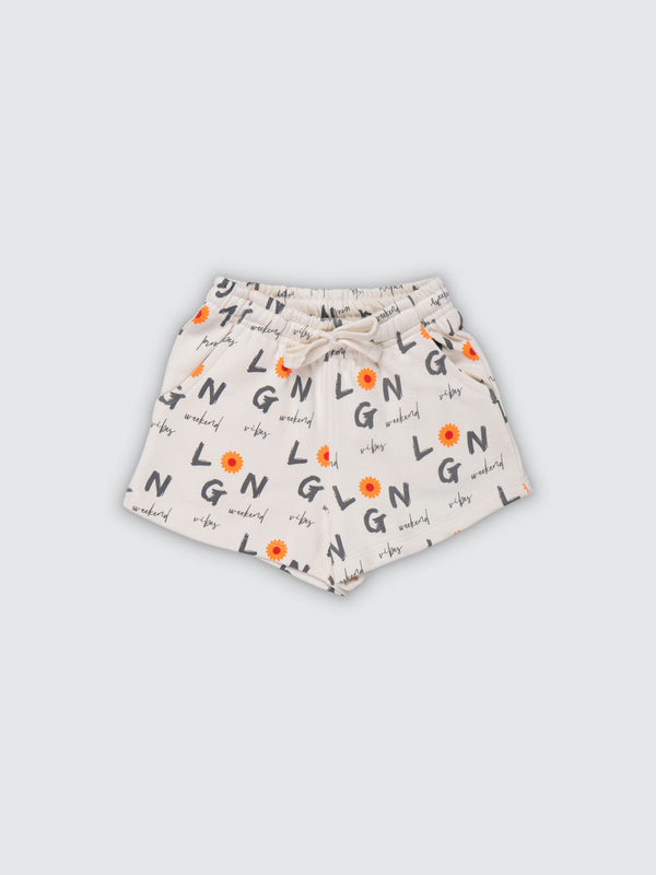 Baby Girl's All over Print Shorts - Long Weekend Print