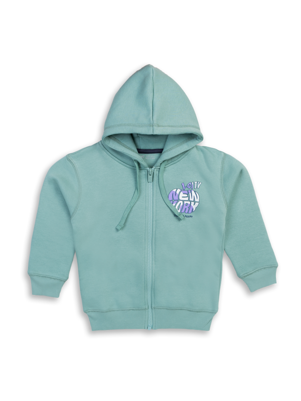 Baby Girl's Fleece Hoodie - Cremede Menthe