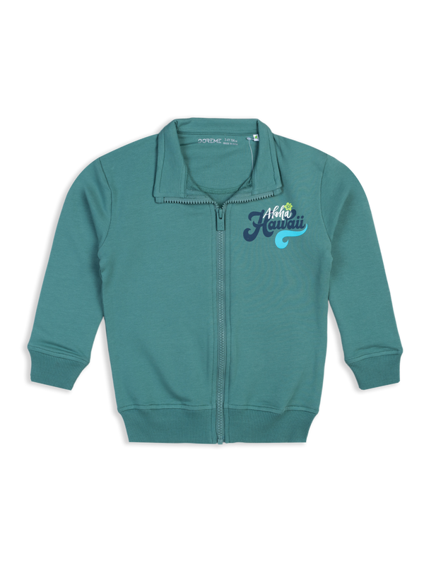 Girl's Apex Zip Up Sweatshirt  - Kelp Green