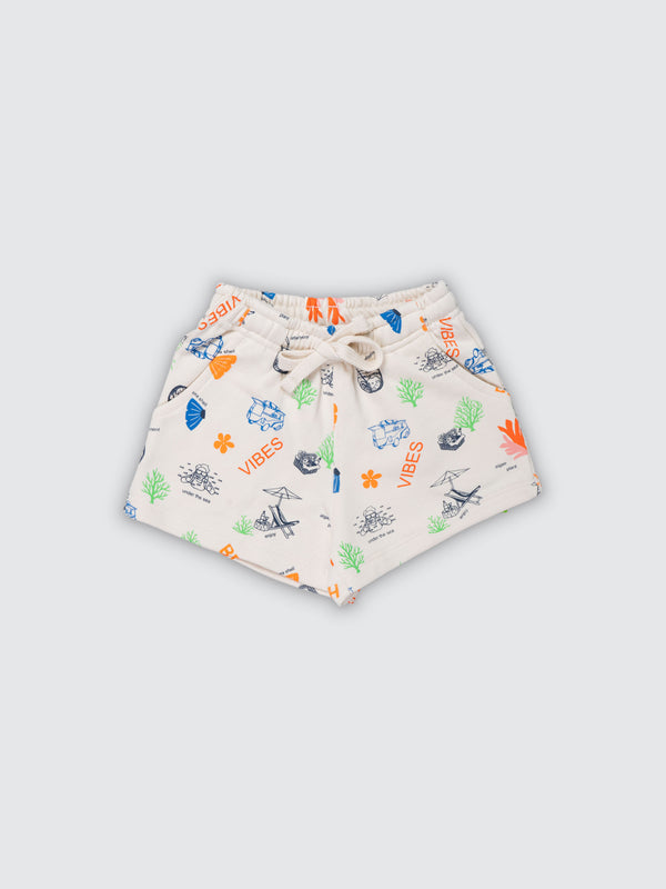 Girl's All over Print Shorts - Vibes Print