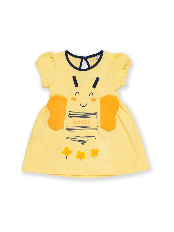 Baby Girl's Caterpillar Dress - Bumble Yellow/Orange