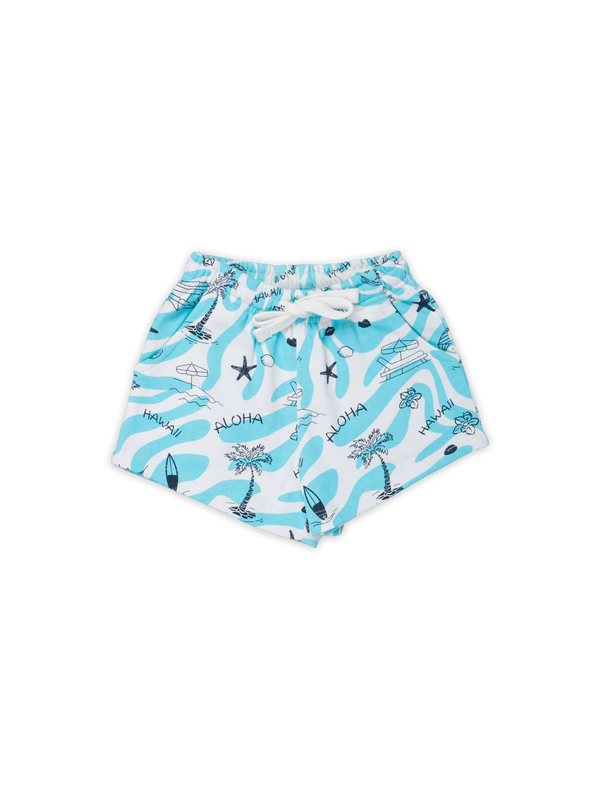 Baby Girls Shorts - Hawaii Aloha Print