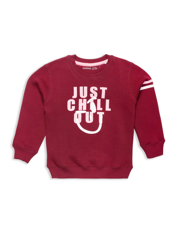 Baby Boys Printed Sweatshirt - Roorkee Burgundy