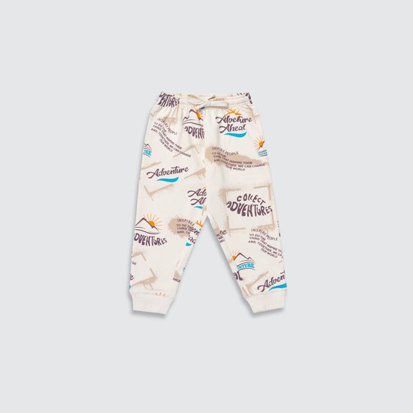 Boy's Fr. Terry All Over Print Joggers - Coconut