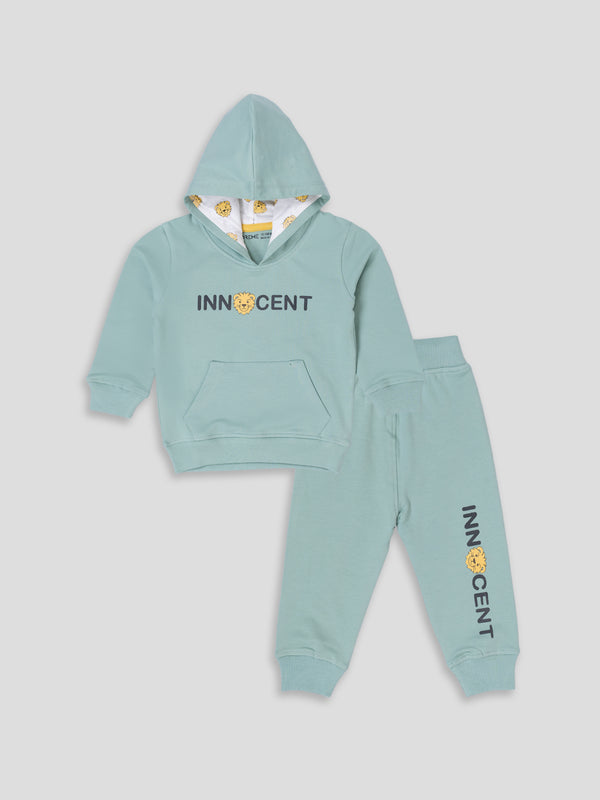 Baby Apex Hoodie Co-Ord Set  - Bright Aqua Green