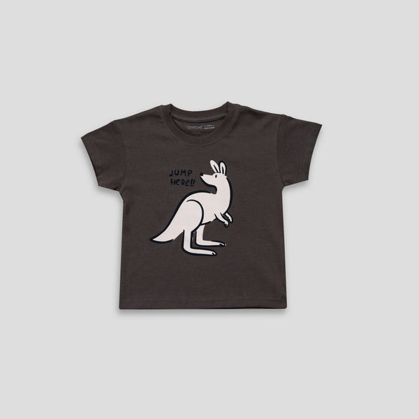 Baby Printed T-shirt - Jump Grey