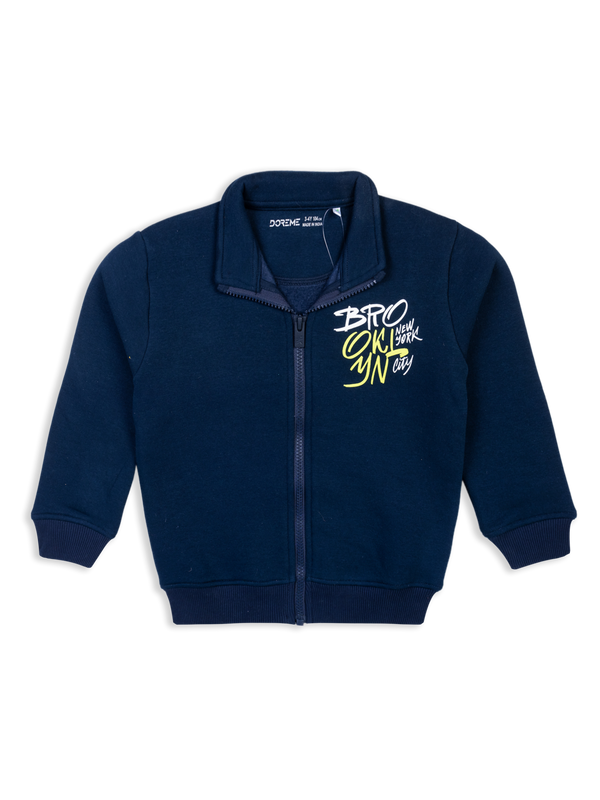 Baby Boys Zipper Sweatshirt - Great Blue