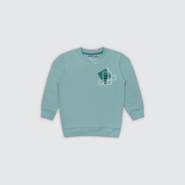 Boy's Terry Printed Sweatshirt - Gotta Blue