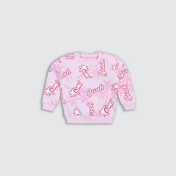 Girl's Fleece Sweatshirt  - Cameo Pink