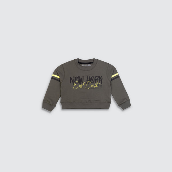 Girl's Apex Crop Sweatshirt - Positive Green