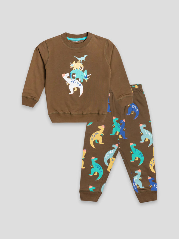 Boy's Apex Co-Ord Set - Mid Khaki