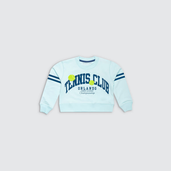 Girl's Apex Crop Sweatshirt - Fun Blue