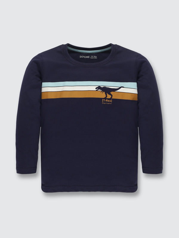 Baby Boys Long Sleeve T-Shirt - Prussian Blue