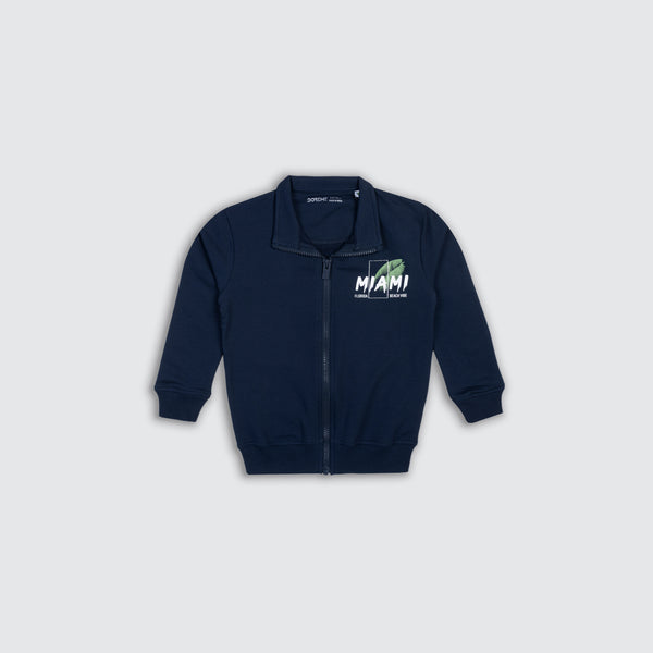 Girl's Apex Zip Up Sweatshirt  - Heart Navy