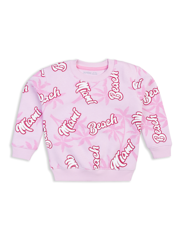 Girl's Fleece Sweatshirt  - Cameo Pink