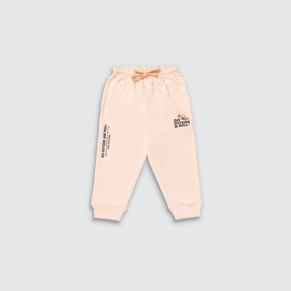 Boy's Fr. Terry Printed Joggers - Street Peach