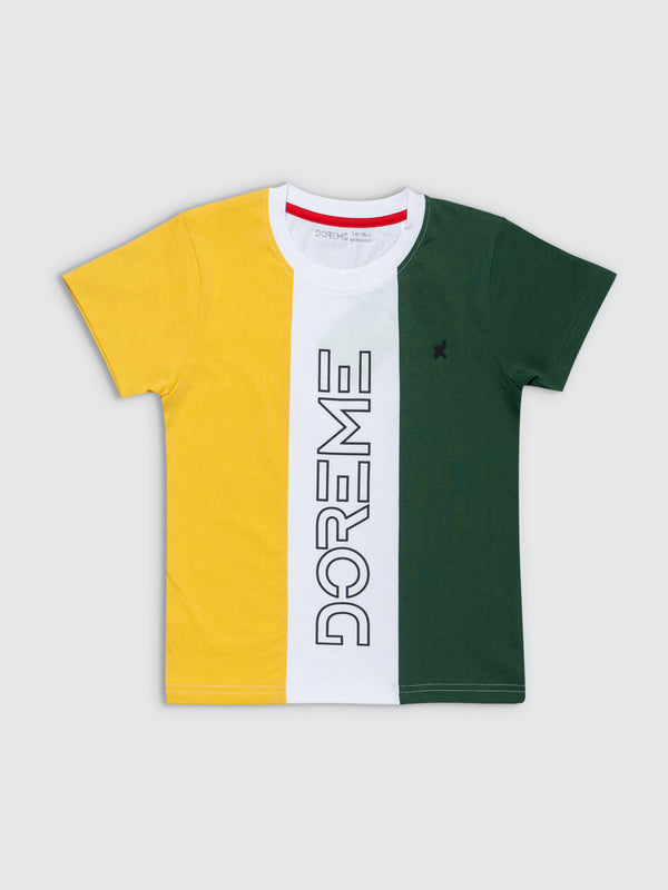 Boys Color Block T-Shirt - Mimosa Yellow