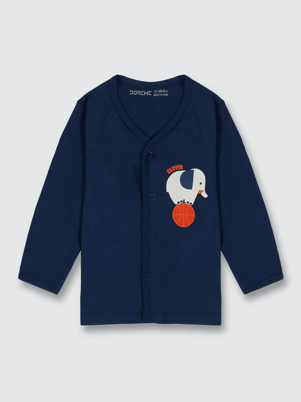 Newborn Vest - Prussian Blue