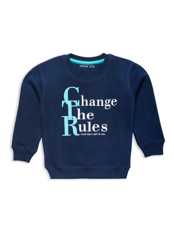 Baby Boys Printed Sweatshirt - Great Blue