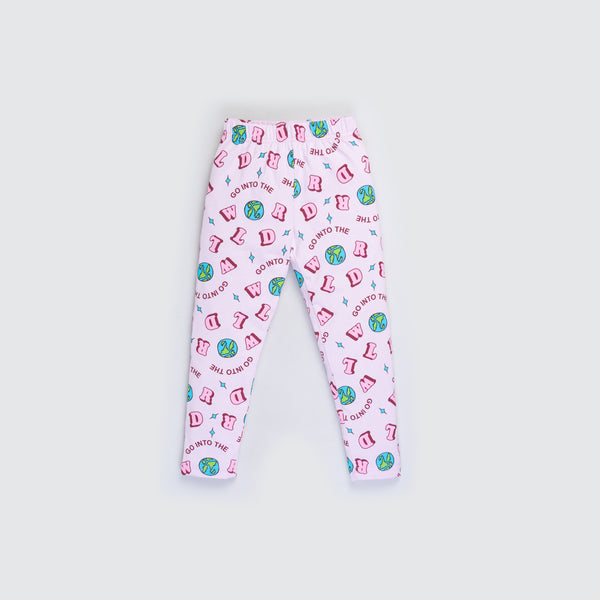 Girl's All Over Print Leggings - United Mouve