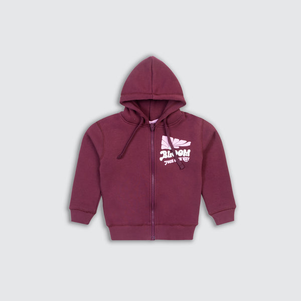 Girl's Fleece Hoodie - Bliss Burgundy