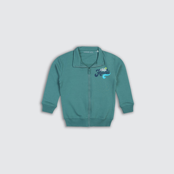 Girl's Apex Zip Up Sweatshirt  - Kelp Green