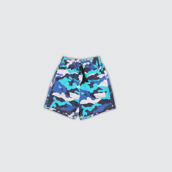 Boy's Printed Shorts - Heather Grey