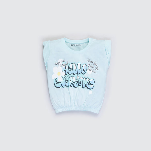 Baby Girl's Turn-Up T-Shirt - Best Aqua