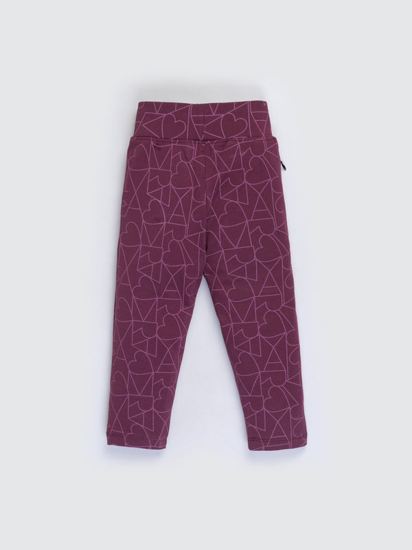 Girl's Stretch Yoga Pants - Bliss Burgundy