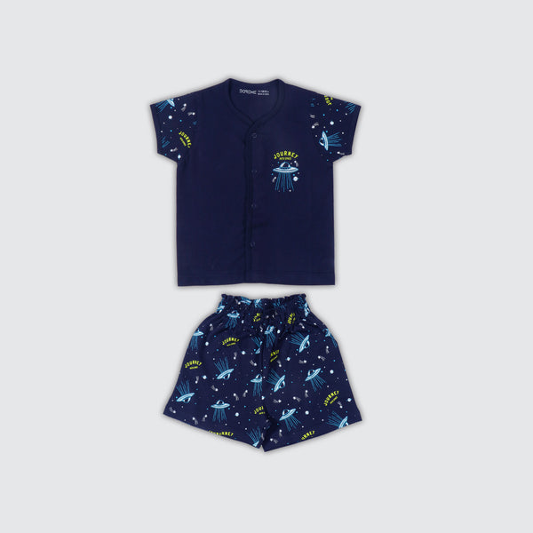 Newborn Front Open Set - Space Navy