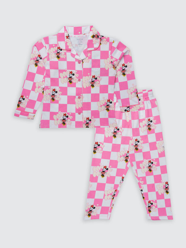 Disney Girls Pyjama Set - Neon Pink