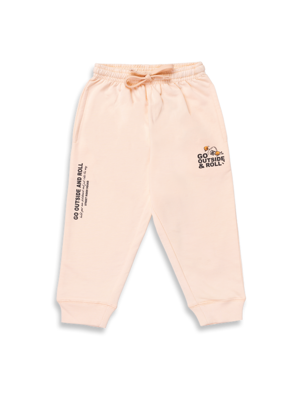 Boy's Fr. Terry Printed Joggers - Street Peach