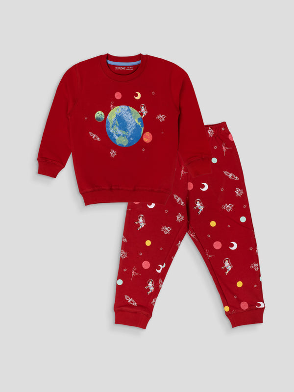 Boy's Terra Co-Ord Set - London Red