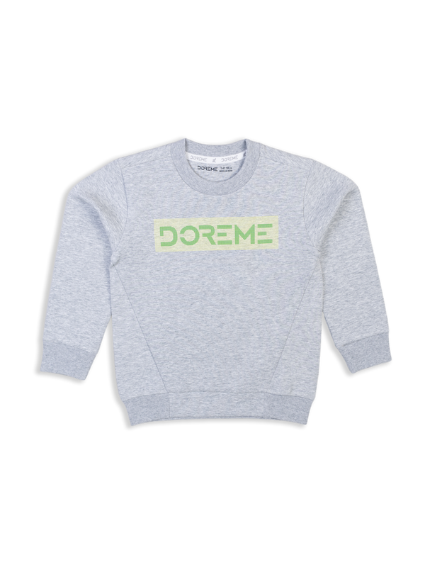 Boys DOREME Print Sweatshirt - Heather Grey