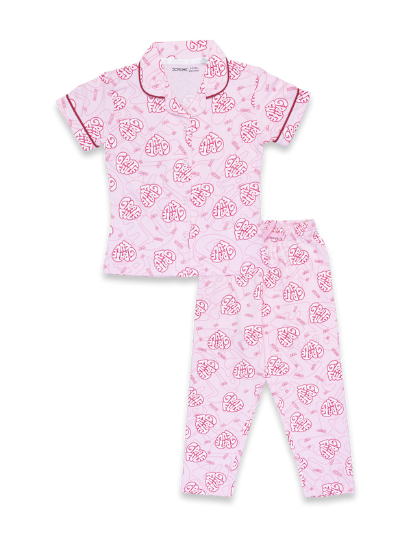 Girls Pyjama Set - Cameo Pink