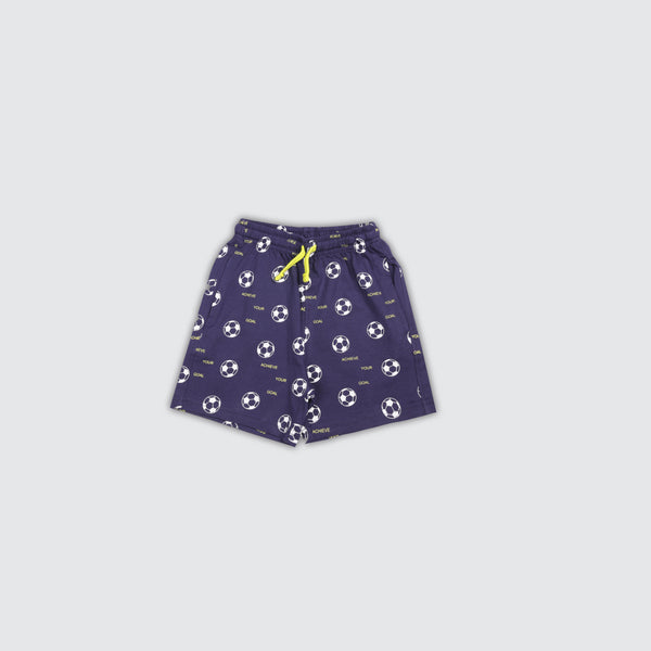 Boy's Printed Shorts - Electric Blue