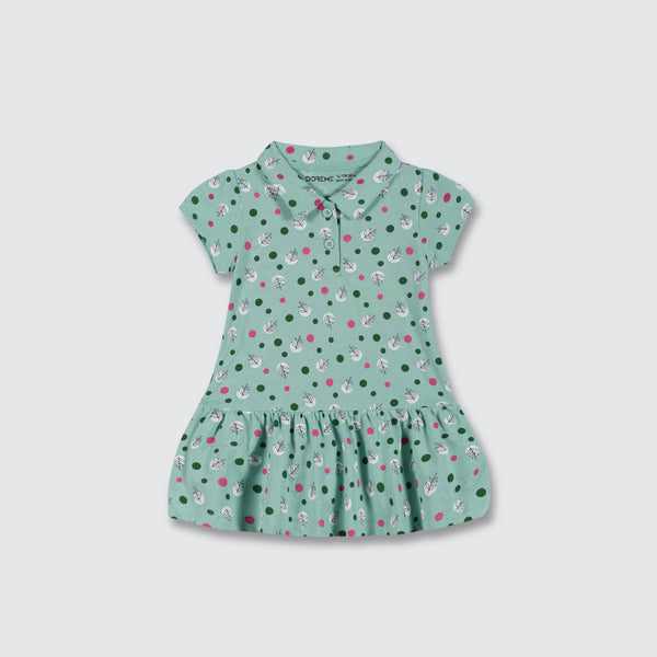 Baby Girl's Polo Dress - Match Green