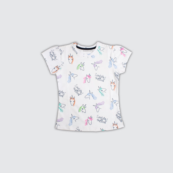 Girls T-Shirt - Unicorn Print
