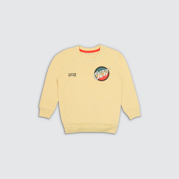 Boy's Terry Printed Sweatshirt - Play Sand