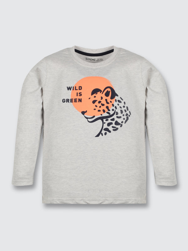 Baby Boys Long Sleeve T-Shirt - Lt. Heather Grey