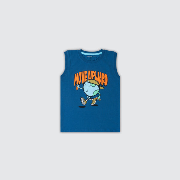 Boy's Sleeveless T-Shirt - Sunset Blue