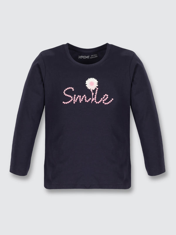Girls T-Shirt - Denim Blue